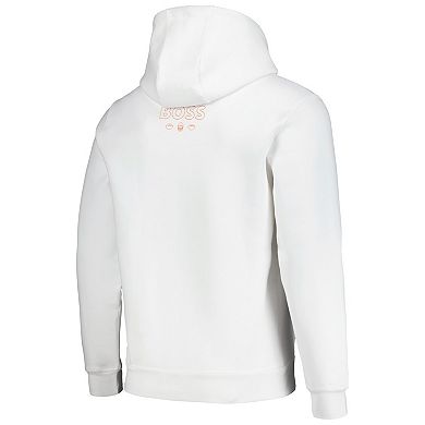 Men's BOSS X NFL White Denver Broncos Touchback Pullover Hoodie