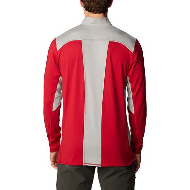 Men's Columbia Crimson Washington State Cougars Tech Trail™ Omni-Shade Quarter-Zip Top