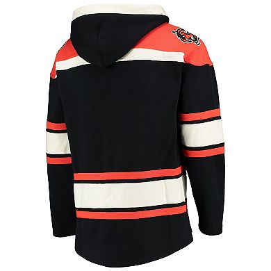 Men's '47 Black Cincinnati Bengals Lacer V-Neck Pullover Hoodie