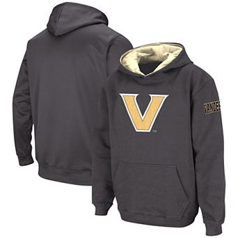 Youth Colosseum Charcoal Vanderbilt Commodores Big Logo Pullover Hoodie