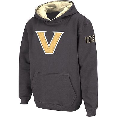 Youth Colosseum Charcoal Vanderbilt Commodores Big Logo Pullover Hoodie