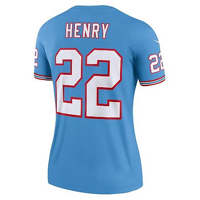 Women's Nike Derrick Henry Light Blue Tennessee Titans Oilers Throwback Legend Jersey
