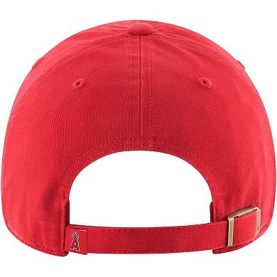 Men's '47 Red Los Angeles Angels Clean Up Adjustable Hat