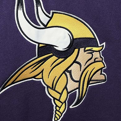 Men's '47 Purple/Gold Minnesota Vikings Lacer V-Neck Pullover Hoodie