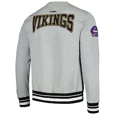 Men's Pro Standard Heather Gray Minnesota Vikings Crest Emblem Pullover ...