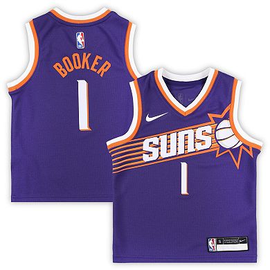 Preschool Nike Devin Booker Purple Phoenix Suns Swingman Player Jersey - Icon Edition