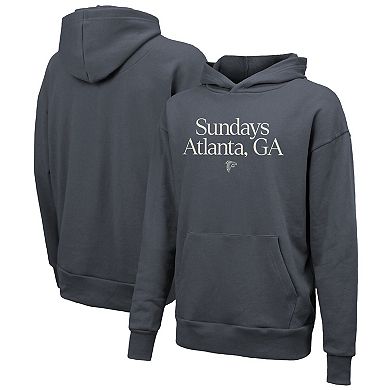 Unisex Majestic Threads Gray Atlanta Falcons Sundays Pullover Hoodie