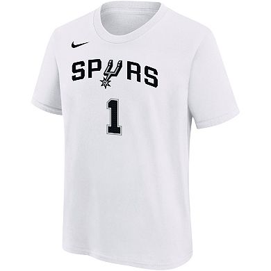 Youth Nike Victor Wembanyama White San Antonio Spurs Name & Number Association T-Shirt
