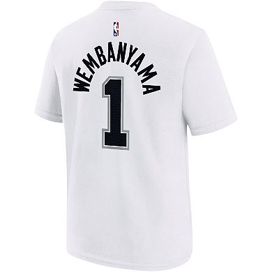 Youth Nike Victor Wembanyama White San Antonio Spurs Name & Number Association T-Shirt