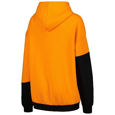 Women's Gameday Couture Tennessee Orange/Black Tennessee Volunteers Matchmaker Diagonal Cowl Pullover Hoodie
