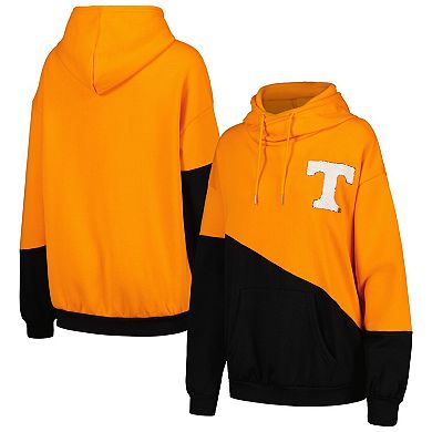 Women's Gameday Couture Tennessee Orange/Black Tennessee Volunteers Matchmaker Diagonal Cowl Pullover Hoodie