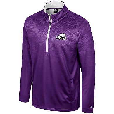 Men's Colosseum Purple TCU Horned Frogs The Machine Half-Zip Jacket