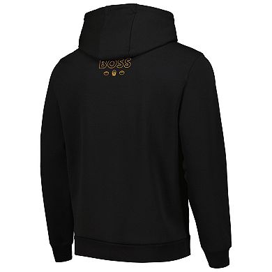 Men's BOSS X NFL Black Pittsburgh Steelers Touchback Pullover Hoodie