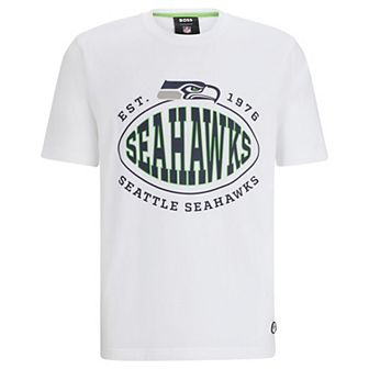 Men's BOSS X NFL White Seattle Seahawks Trap T-Shirt
