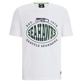 Men's BOSS X NFL White Seattle Seahawks Trap T-Shirt