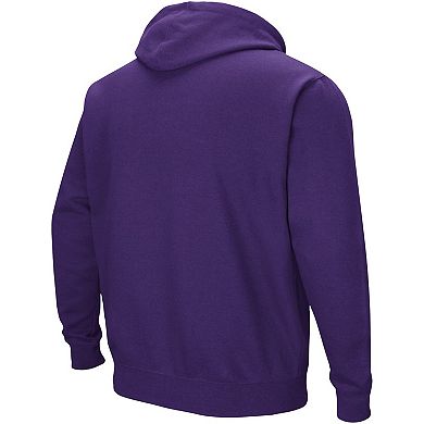 Men's Colosseum Purple Clemson Tigers Sunrise Pullover Hoodie