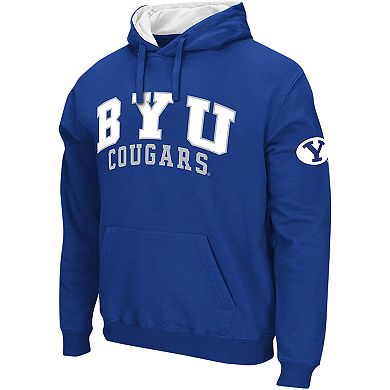 Men's Colosseum Royal BYU Cougars Double Arch Pullover Hoodie
