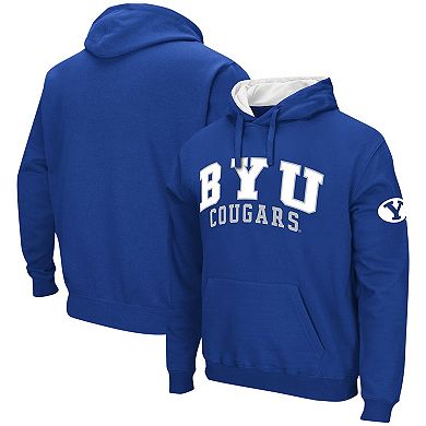 Men's Colosseum Royal BYU Cougars Double Arch Pullover Hoodie