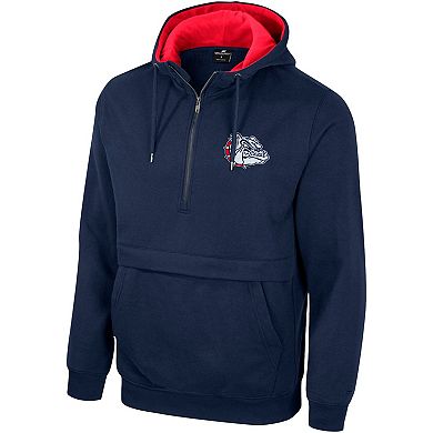 Men's Colosseum Navy Gonzaga Bulldogs Team Half-Zip Pullover Hoodie