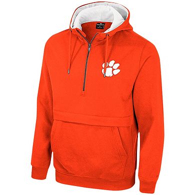 Men's Colosseum Orange Clemson Tigers Half-Zip Hoodie