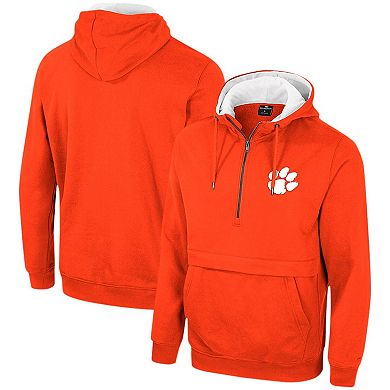 Men's Colosseum Orange Clemson Tigers Half-Zip Hoodie