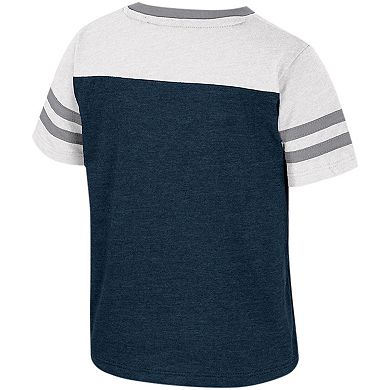 Girls Toddler Colosseum Navy Penn State Nittany Lions Summer Foil V-Neck T-Shirt