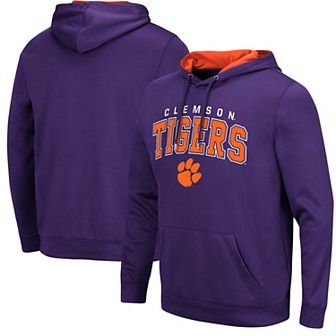 Men's Colosseum Purple Clemson Tigers Resistance Pullover Hoodie