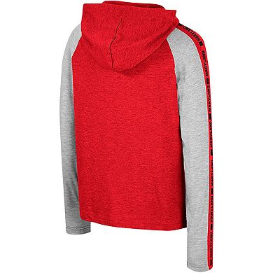 Youth Colosseum Red Maryland Terrapins Ned Raglan Long Sleeve Hooded T-Shirt