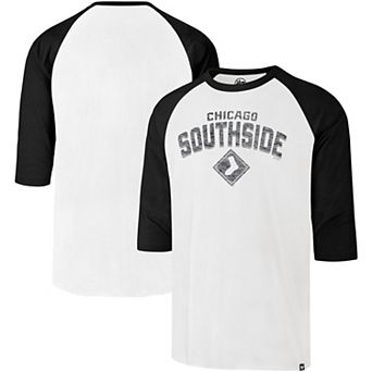Men's '47 Cream Chicago White Sox City Connect Crescent Franklin Raglan Three-Quarter Sleeve T-Shirt