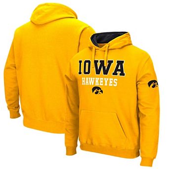 Men's Colosseum Gold Iowa Hawkeyes Sunrise Pullover Hoodie