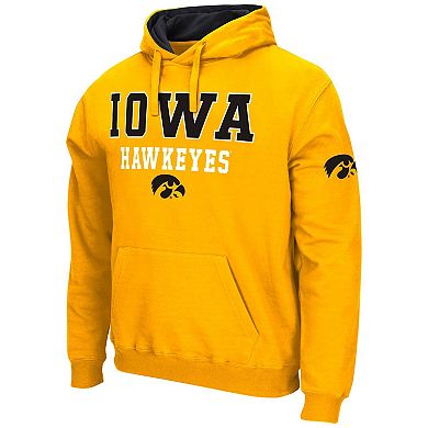 Men's Colosseum Gold Iowa Hawkeyes Sunrise Pullover Hoodie