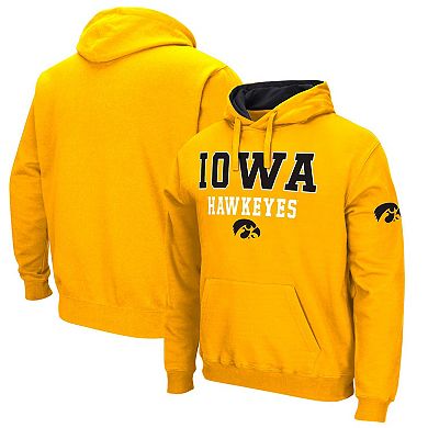Men's Colosseum Gold Iowa Hawkeyes Sunrise Pullover Hoodie