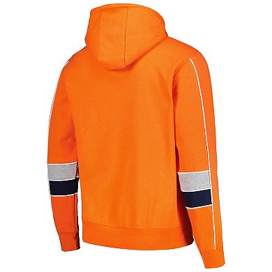 Men's Starter Orange Denver Broncos Captain Pullover Hoodie