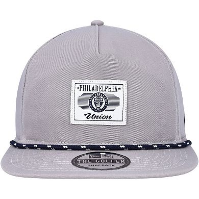 Men's New Era Gray Philadelphia Union Patch Golfer Adjustable Hat