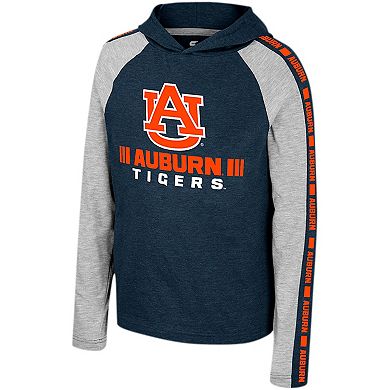 Youth Colosseum Navy Auburn Tigers Ned Raglan Long Sleeve Hooded T-Shirt