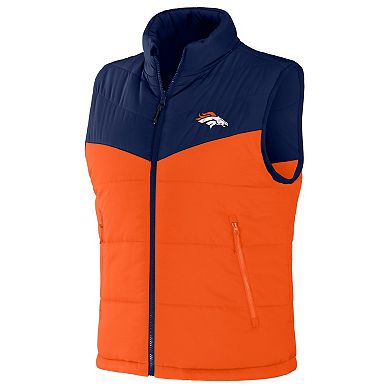 Men's NFL x Darius Rucker Collection by Fanatics Navy Denver Broncos Colorblocked Full-Zip Vest