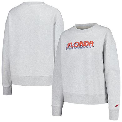 Women's League Collegiate Wear Ash Florida Gators Boxy Pullover Sweatshirt
