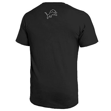 Men's Majestic Threads Aidan Hutchinson Black Detroit Lions Graphic T-Shirt