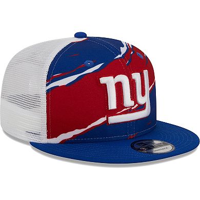 Men's New Era Royal New York Giants Tear Trucker 9FIFTY Snapback Hat