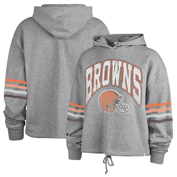 Womens 47 Heather Gray Cleveland Browns Upland Bennett Pullover Hoodie 