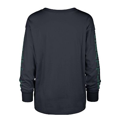 Women's '47 Navy Seattle Seahawks Tom Cat Long Sleeve T-Shirt