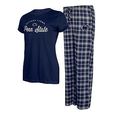 Women's Concepts Sport Navy/Gray Penn State Nittany Lions Arctic T-Shirt & Flannel Pants Sleep Set