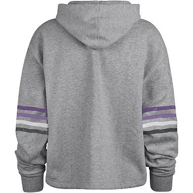 Women's '47 Heather Gray Baltimore Ravens Upland Bennett Pullover Hoodie