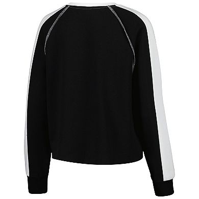 Women's Gameday Couture Black South Carolina Gamecocks Blindside Raglan Cropped Pullover Sweatshirt