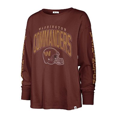 Women's '47 Burgundy Washington Commanders Tom Cat Lightweight Long Sleeve T-Shirt
