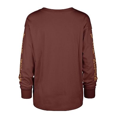 Women's '47 Burgundy Washington Commanders Tom Cat Lightweight Long Sleeve T-Shirt