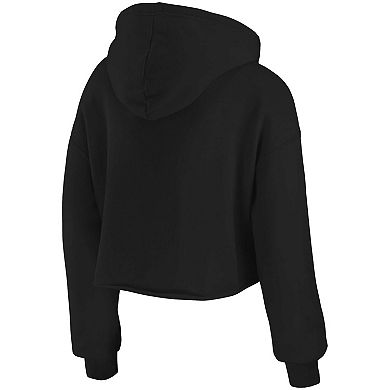 Women's WEAR by Erin Andrews Black Cincinnati Bengals Domestic Cropped Pullover Hoodie