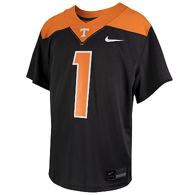 Youth Nike #1 Anthracite Tennessee Volunteers Football Game Jersey