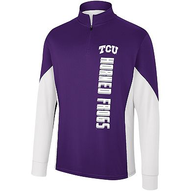 Men's Colosseum Purple TCU Horned Frogs Bart Quarter-Zip Top