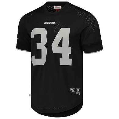 Men's Mitchell & Ness Bo Jackson Black Los Angeles Raiders Gridiron Classics Retired Player Name & Number Mesh Top